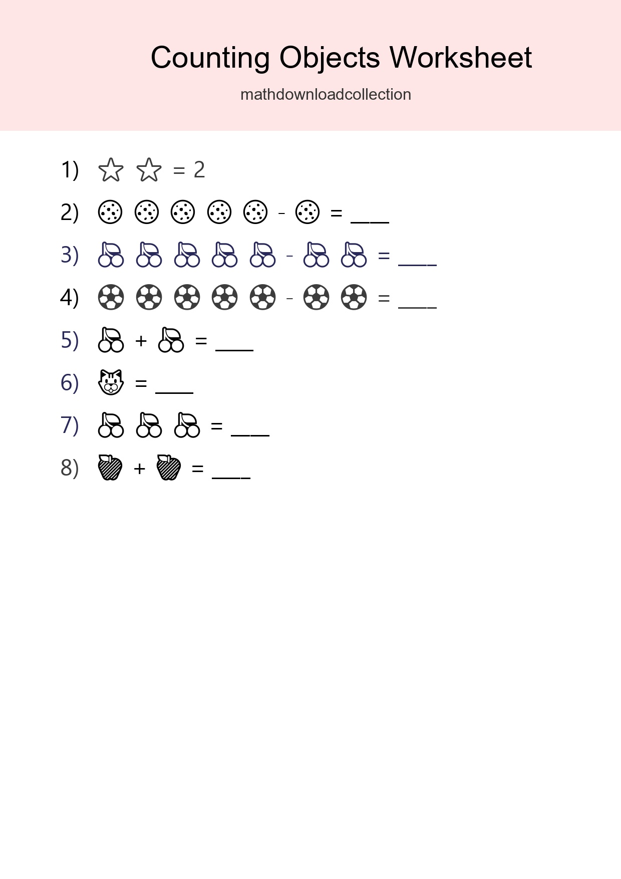 Learn Counting With Pictures Worksheet (Pre-K) - Part 80