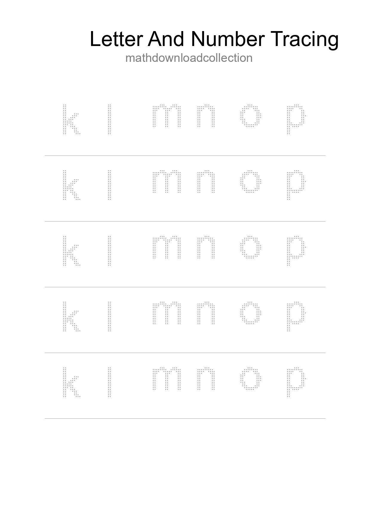 Printable Tracing Worksheet For Kids - Part 10