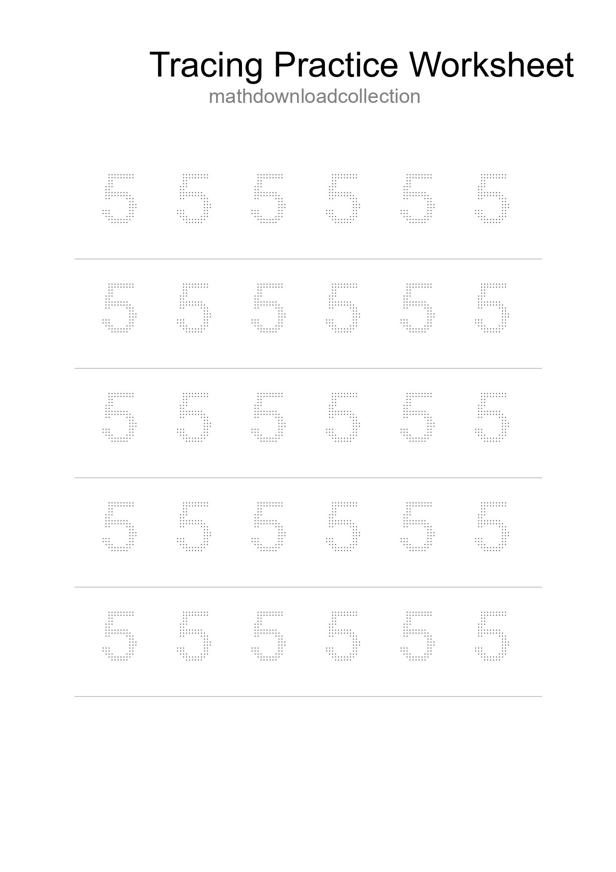 Printable Tracing Worksheet For Kids - Part 164