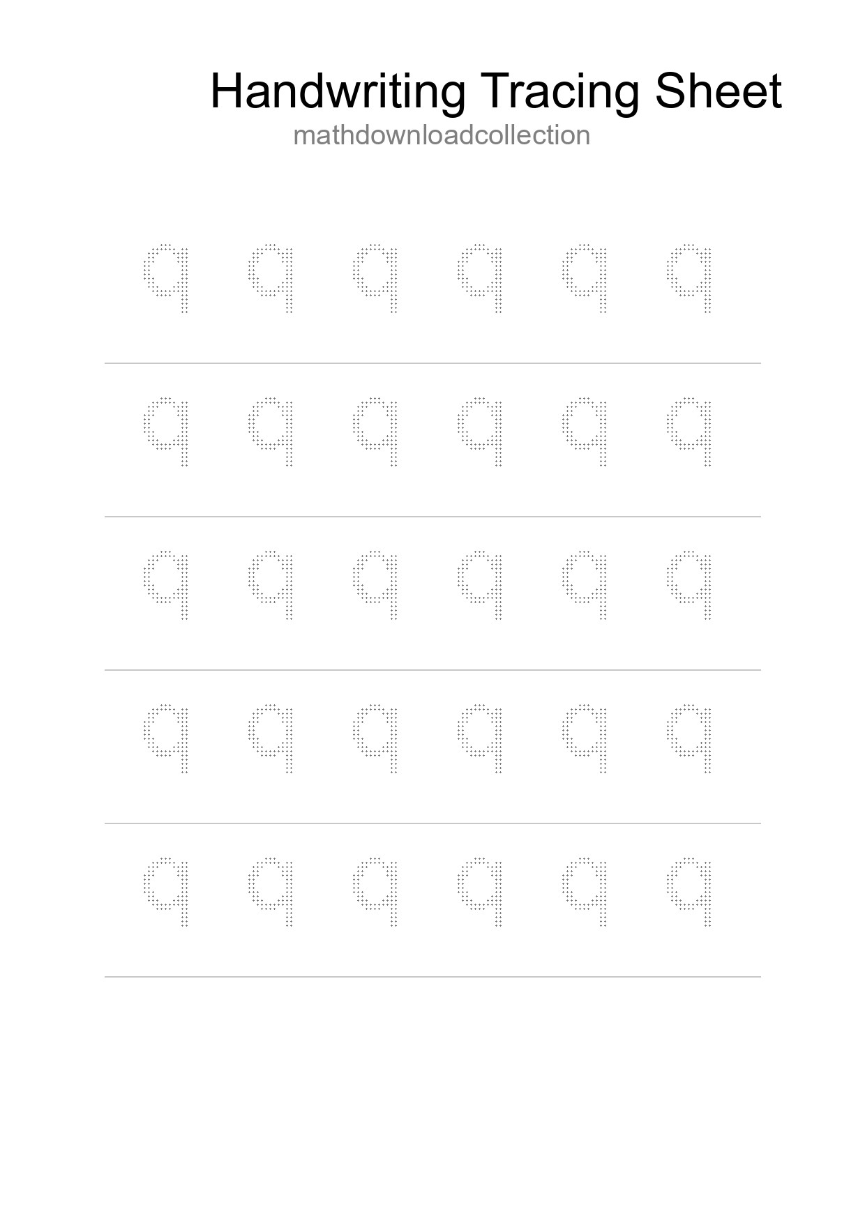 Printable Tracing Worksheet For Kids - Part 219