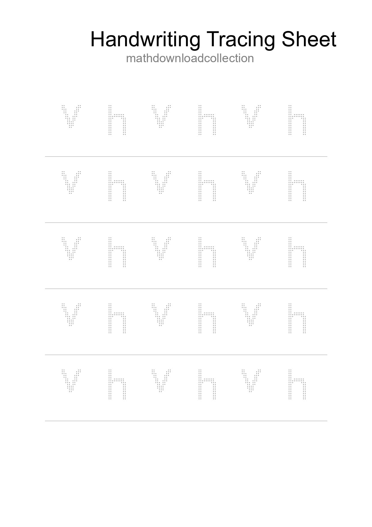 Printable Tracing Worksheet For Kids - Part 241