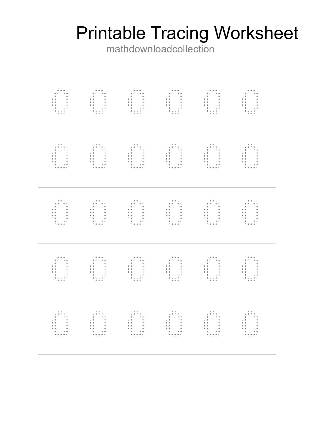 Printable Tracing Worksheet For Kids - Part 263