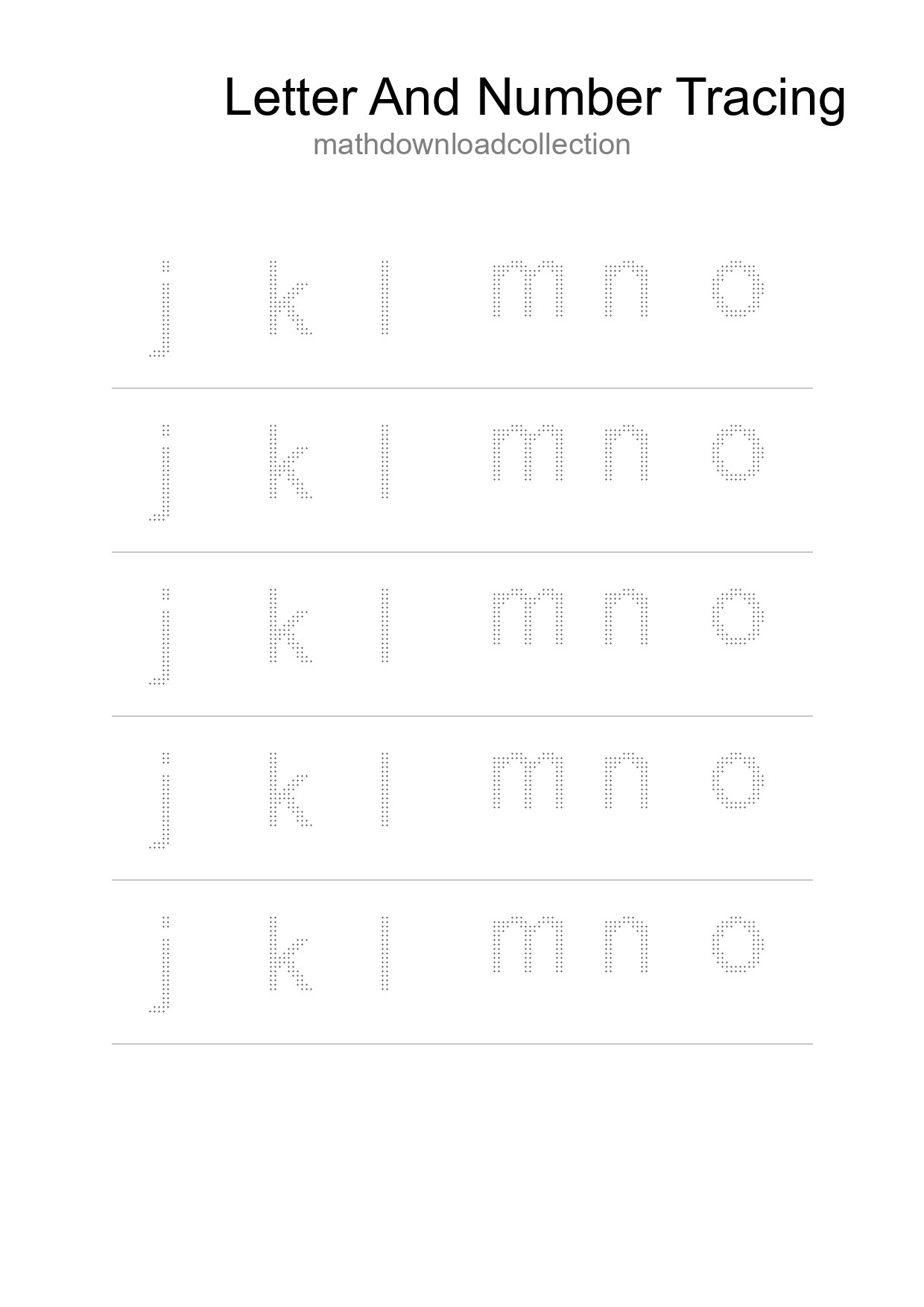 Printable Tracing Worksheet For Kids - Part 274