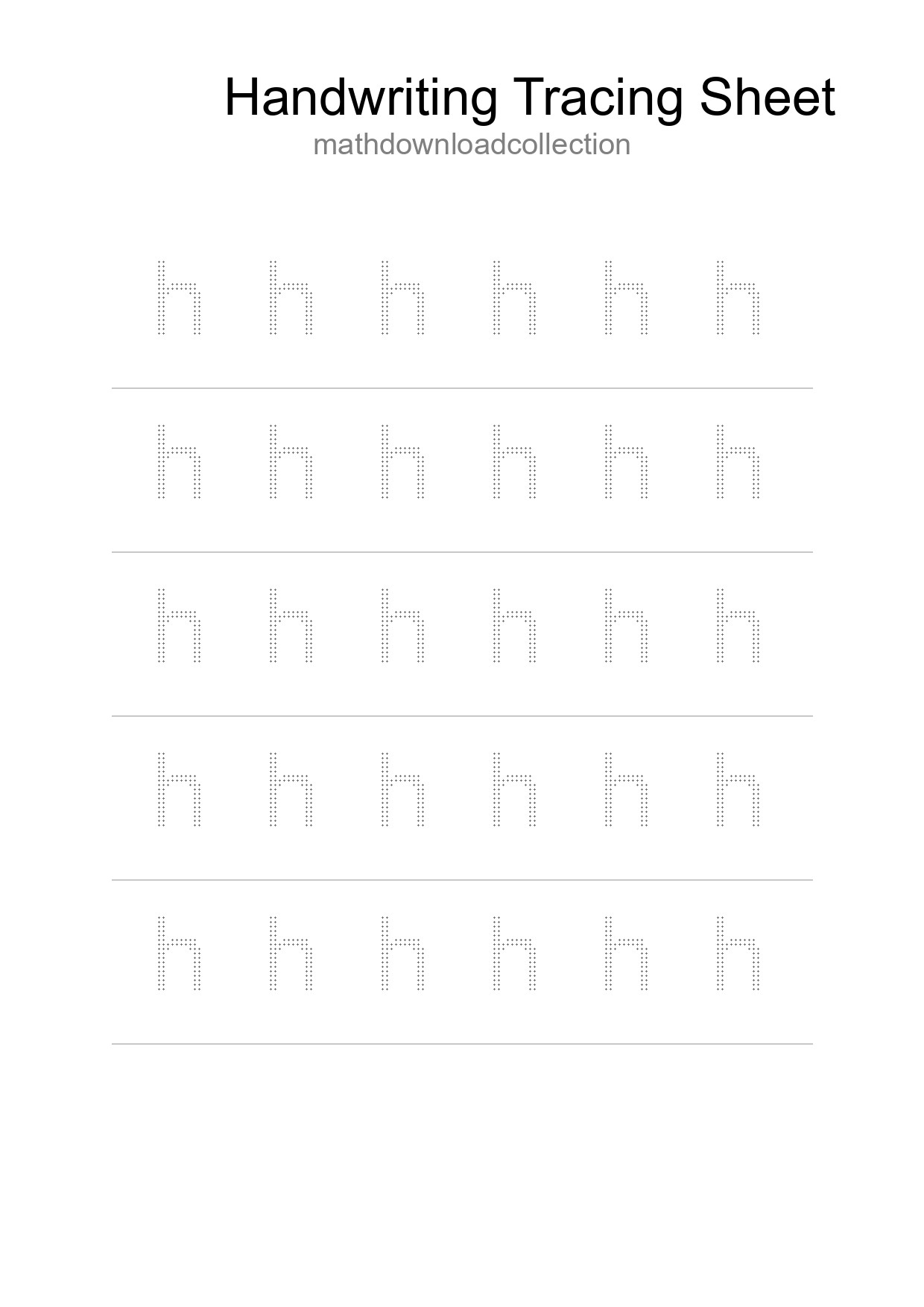 Printable Tracing Worksheet For Kids - Part 32