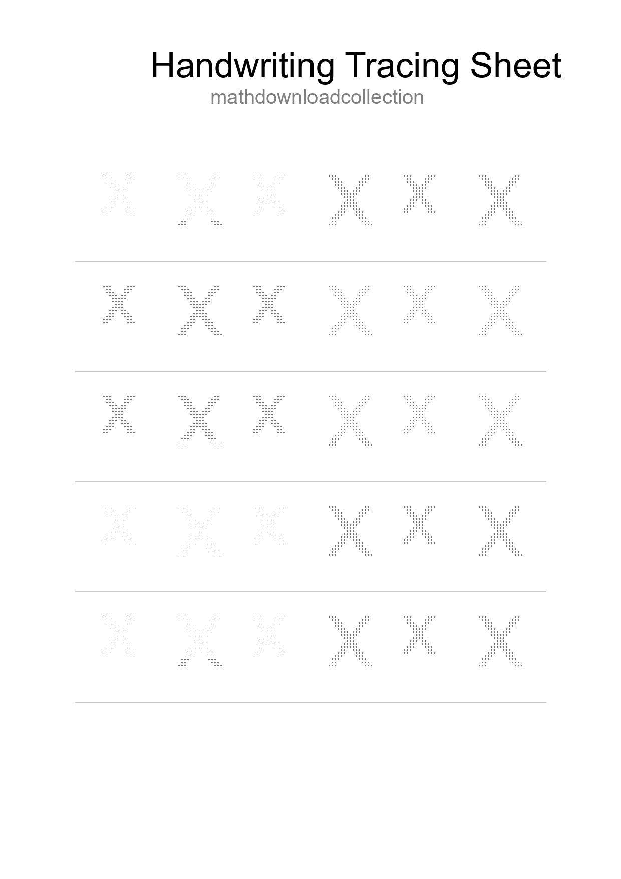 Printable Tracing Worksheet For Kids - Part 43