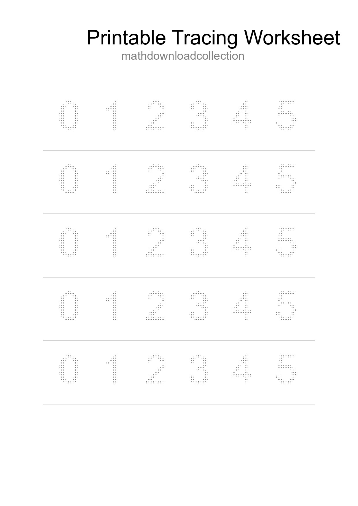 Printable Tracing Worksheet For Kids - Part 54